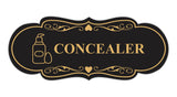 Signs ByLITA Designer Concealer Makeup Area Wall or Door Sign