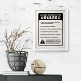 Designs ByLITA Locker Room Safety Rules, Wall Print Art | Retail Store Decoration (Unframed or Framed)