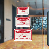 Classic Framed Plus No Fishing From The Dock Wall or Door Sign | Marina Quayside Signage