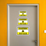 Classic Framed Plus Caution Electrical Hazard Stay Clear Door or Wall Sign | Workplace Health and Safety Warning Signage