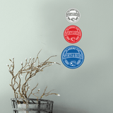 Signs ByLITA Circle Cheers to Sports and Beers ABS Plastic | Laser Engraved | Easy Installation | Elegant Design Wall or Door Sign