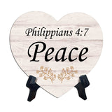 Reflective Religious Quote Signs Heart Table Sign with Acrylic Stand (6x5")