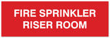 Signs ByLITA Basic Fire Sprinkler Riser Room Sign - Laser-Engraved Lettering | Durable ABS Plastic | Vibrant Colors | Powerful Foam Tape