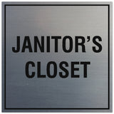 Signs ByLITA Square Janitors Closet Sign - Easy Installation | Durable Material
