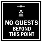 Signs ByLITA Square No Guests Beyond this Point Graphic Wall or Door Sign