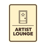 Signs ByLITA Portrait Round Artist Lounge Door or Wall Sign Easy Installation | Directing Artists & Co-Workers | Music | Concert | Festivals