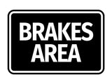 Signs ByLITA Classic Framed Brakes Area Wall or Door Sign