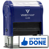Vivid Stamp Let's Get This Done Self-Inking Rubber Stamps Teachers And Schools | Motivational Stamps For Children | Re-inkable Ink Pad