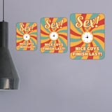 Portrait Round Plus Sex! Nice Guys Finish Last! Wall or Door Sign | Funny Naughty Decor