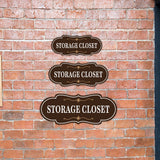 Designer Plus Storage Closet Wall or Door Sign | Business and Workplace Signage