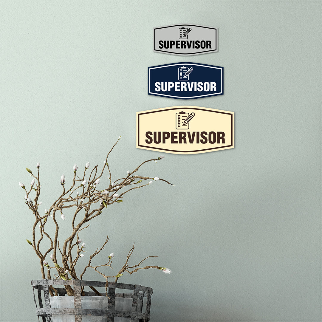 Fancy Supervisor Wall or Door Sign