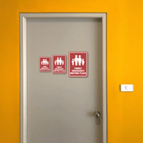 Portrait Round Plus Family Emergency Meeting Place Wall or Door Sign | Home Safety Sign