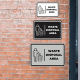 Signs ByLITA Classic Framed Waste Disposal Area Door or Wall Sign Easy Installation | Health And Safety | Building And Hospitality Signs