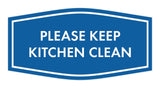 Signs ByLITA Fancy Please Keep Kitchen Clean Sign - Kitchen Signs | Durable Material | Cleaning Reminder | Easy Installation Wall or Door Sign