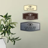 Signs ByLITA Fancy Can You See My Screen? Funny Office Wall or Door Sign