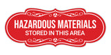 Signs ByLITA Designer Hazardous Materials Stored in this Area Wall or Door Sign