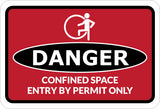 Classic Framed Plus Warning Explosive Gas No Open Flames Entry by Permit Only Door or Wall Sign | Workplace Health and Safety Warning Signage