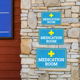 Classic Framed Plus Medication Room Wall or Door Sign | Directional Medical Signage