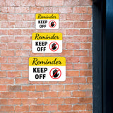 Classic Framed Plus Reminder Keep Off Door or Wall Sign | Health & Safety Signage