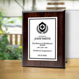 Health Professional Theme Custom Award Plaque | Achievement and Service Personalizable Plaques
