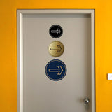 Signs ByLITA Circle Directional Arrow Right Graphic Door or Wall Sign | Easy Installation | Durable Construction | Promote Health And Safety | Caution Warning Sign for Home, Business and Office Spaces