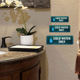 Standard Plus Cold Water Only Door or Wall Sign | Office & Home Signage