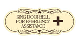Signs ByLITA Designer Ring Doorbell for Emergency Assistance Wall or Door Sign