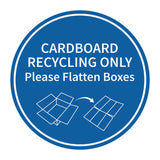 Signs ByLITA Circle Cardboard Recycling Only Please Flatten Boxes Wall or Door Sign