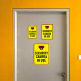 Portrait Round Plus Security Camera in Use Wall or Door Sign | Eco-Friendly Recycling