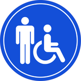 Circle Plus Male Restroom Wall or Door Sign | Easy Installation | Health & Safety Signage
