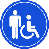 Circle Plus Male Restroom Wall or Door Sign | Easy Installation | Health & Safety Signage