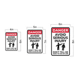 Portrait Round Plus Danger Avoid Serious Injury Don't Tell Me How To Do My Job Wall or Door Sign | Easy Installation | Funny Novelty Imitation Warning Signs