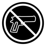 Signs ByLITA Circle No Guns Graphic Door or Wall Sign | Easy Installation | Durable Construction | Promote Health And Safety | Caution Warning Sign for Home, Business and Office Spaces