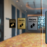 Signs ByLITA Portrait Round Props Check-In/Out Door or Wall Sign Easy Installation | Directing Artists & Co-Workers | Music | Concert | Festivals