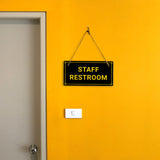 Staff Restroom 5x10 Hanging Plus Wall or Door Sign | Office Décor