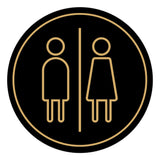 Signs ByLITA Circle Restroom Graphic Door or Wall Sign | Easy Installation | Durable Construction | Promote Health And Safety | Caution Warning Sign for Home, Business and Office Spaces