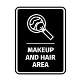 Signs ByLITA Portrait Round Makeup And Hair Area Door or Wall Sign Easy Installation | Directing Artists & Co-Workers | Music | Concert | Festivals