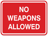 Signs ByLITA Classic Framed NO WEAPONS ALLOWED Door or Wall Sign Durable ABS Plastic | Laser Engraved | Easy Installation | Elegant Design