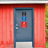 Signs ByLITA Square Production Area Door or Wall Sign | Spanish Bilingual Warehouse and Factory Sign