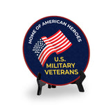 Signs ByLITA Honor Veterans with Military Table Signs | US Pride | Perfect Gift for Coworkers or Family Table Sign (5x5)