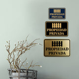 Signs ByLITA Classic Framed Propiedad Privada Graphic Spanish Security Wall or Door Sign