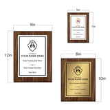 Wrestling Customizable Wooden Award Plaque | Easel Mount Option | Achievement and Recognition Personalizable Plaques