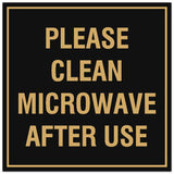Signs ByLITA Square Please Clean Microwave After Use Sign - Easy Installation | Durable Material