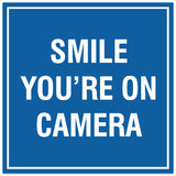 Signs ByLITA Square Smile You're on Camera Sign - Easy Installation | Durable Material