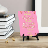 And now, O Lord, for what do I wait? My hope is in you Psalm 39:7 6 x 8" Table Sign With Acrylic Easel | Religious Bible Quotes Decor