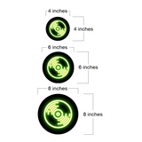 Circle Plus Vinyl Record Neon Graphic Style Wall or Door Sign | Live Streamer Gaming Themed Decoration