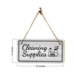 Cleaning Supplies 5x10 Hanging Plus Wall or Door Sign | Home & Office Décor