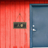 Electrical Room Authorized Personnel Only 5x10 Hanging Plus Wall or Door Sign | Rustic Twine | Workplace Safety Signage