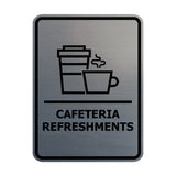 Signs ByLITA Portrait Round Cafeteria Refreshments Door or Wall Sign Easy Installation | Directing Artists & Co-Workers | Music | Concert | Festivals