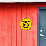 Circle Plus No Smoking Wall or Door Sign | Easy Installation | Office & Public Parks Warning Signage
